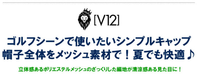 V12（ヴィトゥエルブ）キャップ