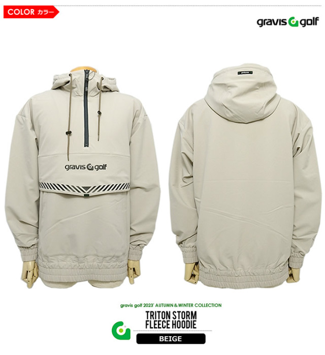 gravis golf［グラビスゴルフ］Triton Storm Fleece Hoodie /バック