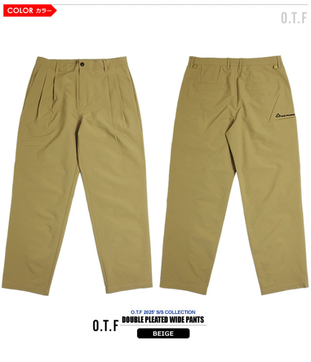 O.T.F［オーティーエフ］DOUBLE PLEATED WIDE PANTS/2タックワイド