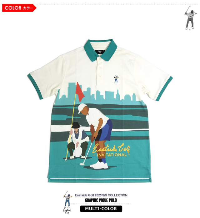 Eastside Golf［イーストサイドゴルフ］GRAPHIC PIQUE POLO