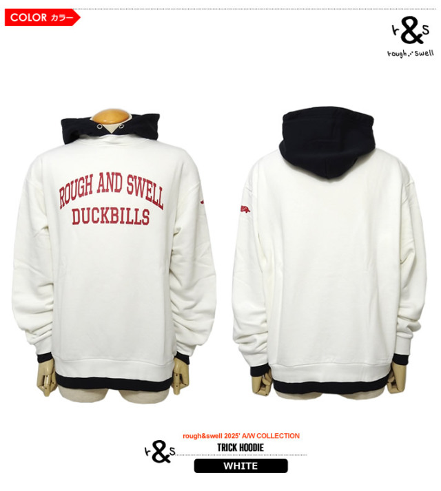 未使用 rough&swell ラフアンドスウェル　パーカー rough&swell［ラフアンドスウェル］TRICK HOODIE/フェイク