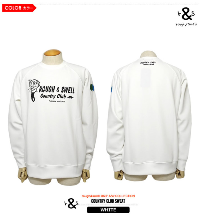 ROUGH AND SWELL ラフアンドスウェル　 スウェットＬサイズゴルフ rough&swell［ラフアンドスウェル］COUNTRY CLUB SWEAT