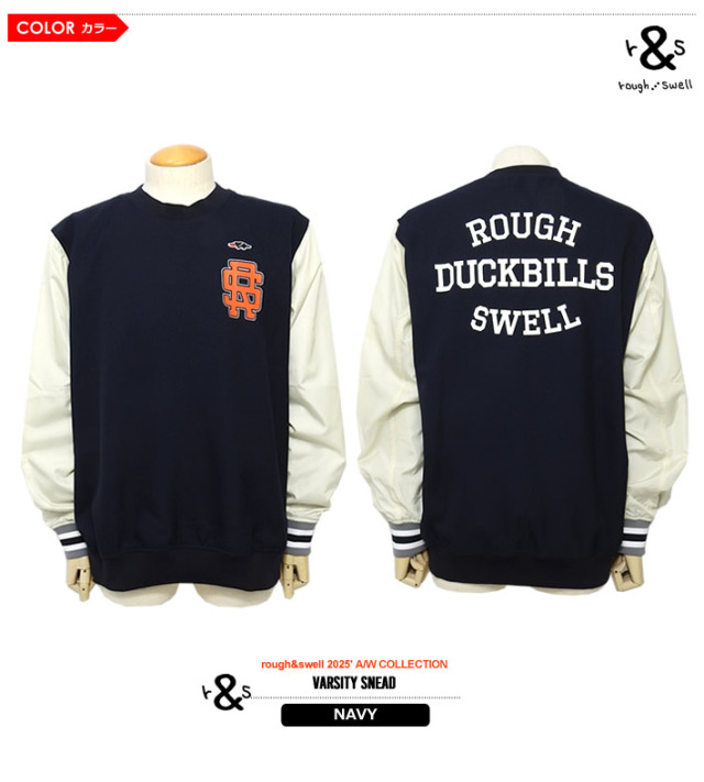 rough&swell［ラフアンドスウェル］VARSITY SNEAD/異素材スニード